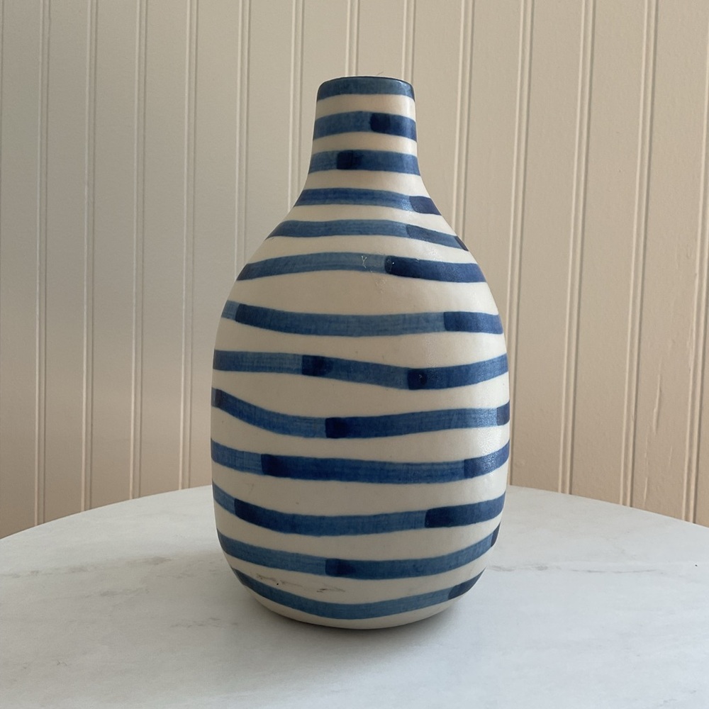 Striped Ceramic Vase